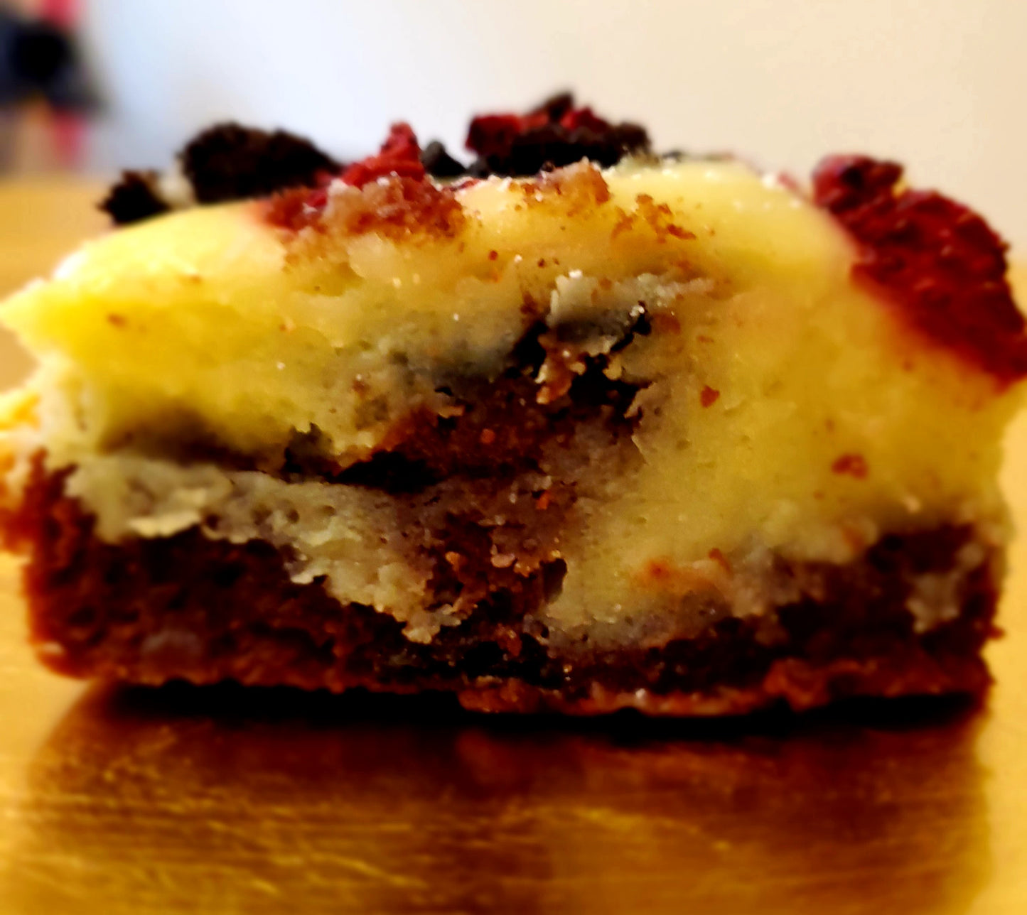 Cheesecake Brownies with OREO Cookies and Strawberries